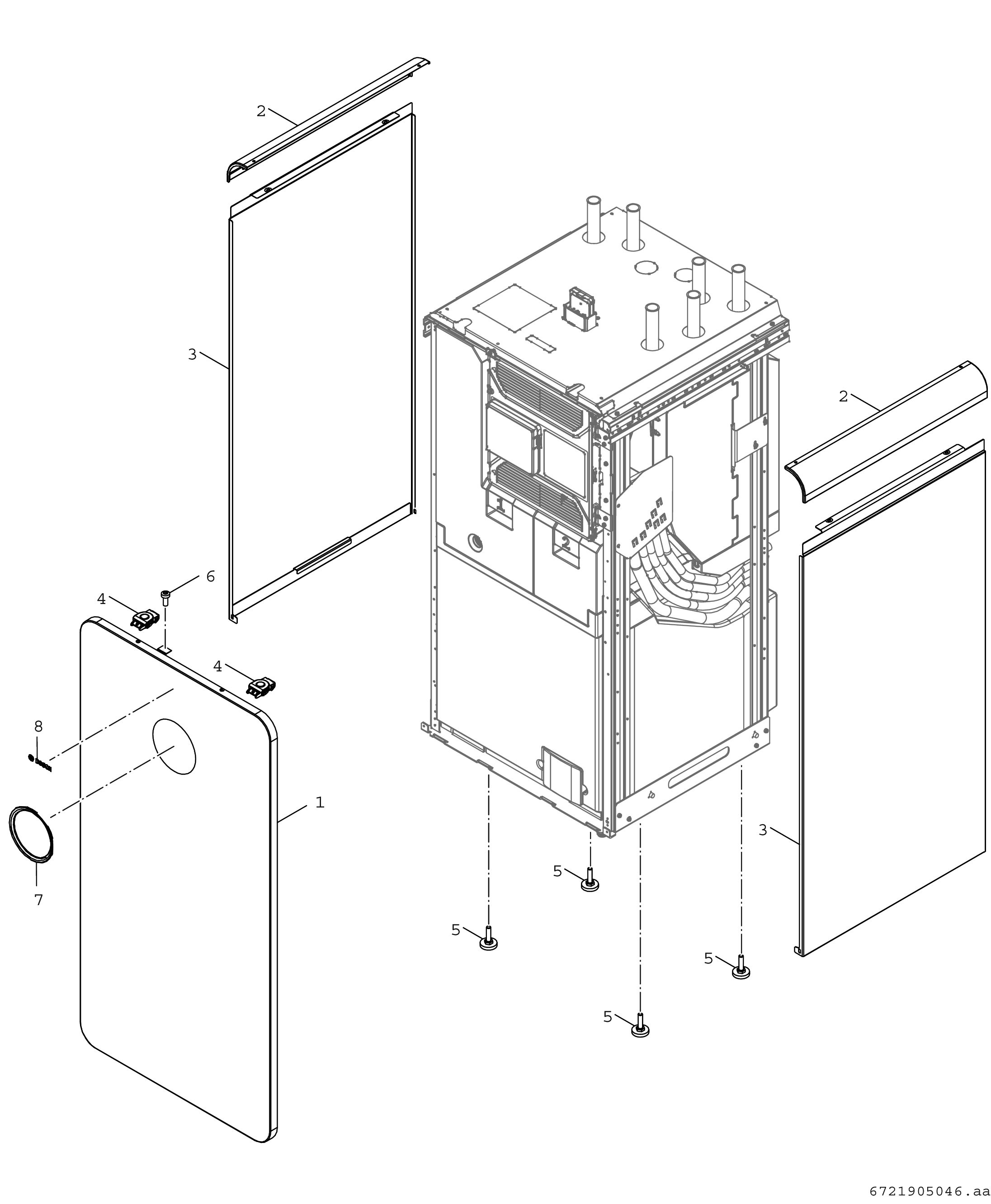 Bosch 8738213488 Luft/Wasser-Wärmepumpe Compress CS6800iAW 12 MB, Innenmodul mit integriertem Pufferspeicher