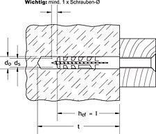 Fischer Spreiz-Dübel S6, l=30 mm, t=40 mm, VPE 100 St.