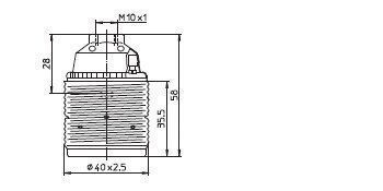 Houben 102840 E27-Fassung Metall Außengewinde