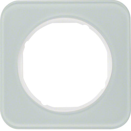 Berker 10112109 Rahmen 1-fach, R.1, Glas polarweiß