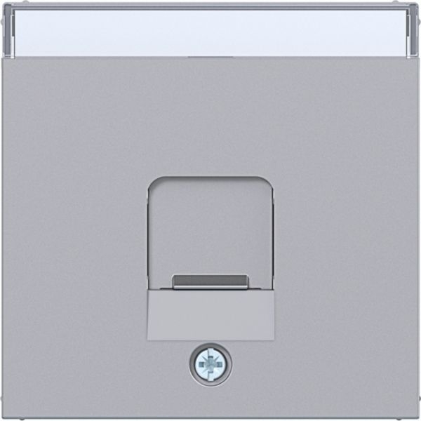 Hager WAF1160TA Zentralstück mit Staubschutzschieber 1-fach für KeyStone, mit Beschriftungsfeld, A.x/C.x, titan matt
