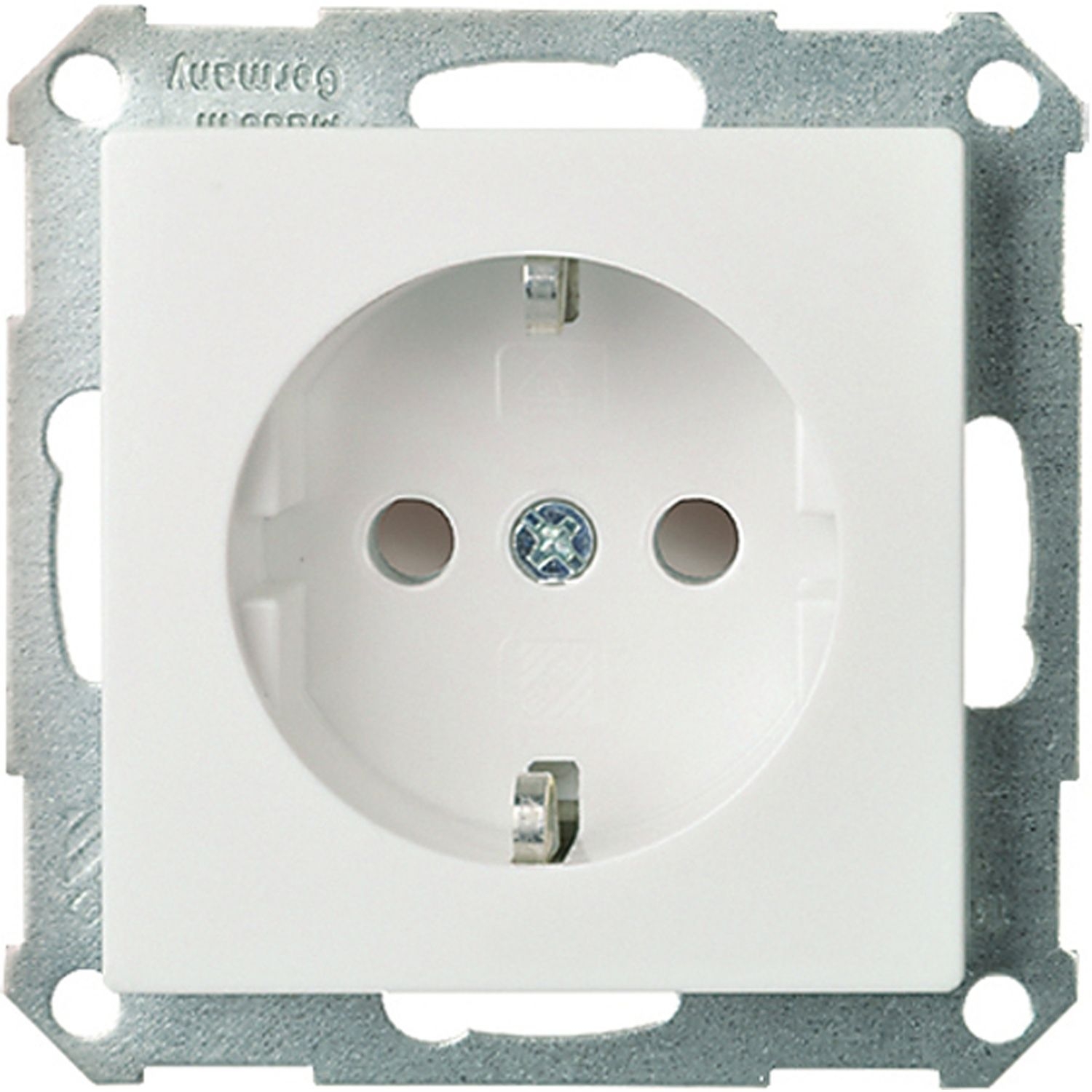Elso 275204 Schutzkontakt-Steckdose mit erhöhtem Berührungsschutz, 16 A, 250 V, Schraubklemme, Joy, reinweiß glänzend