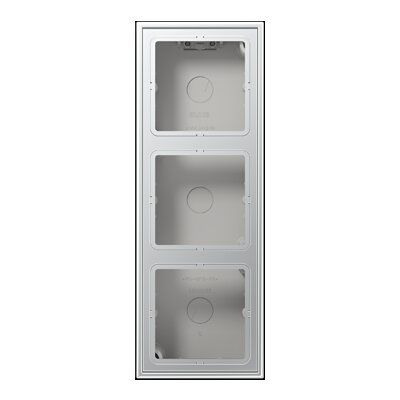 Jung AL2583A-L Aufputz-Kappe 3-fach, Duroplast lackiert, Serie LS, Aluminium