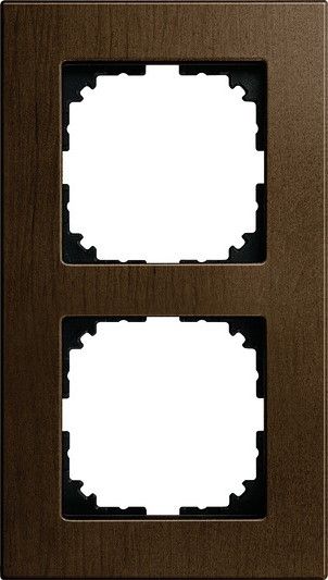 Merten MEG4052-3473 Holzrahmen, 2-fach, M-PLAN, Walnuss