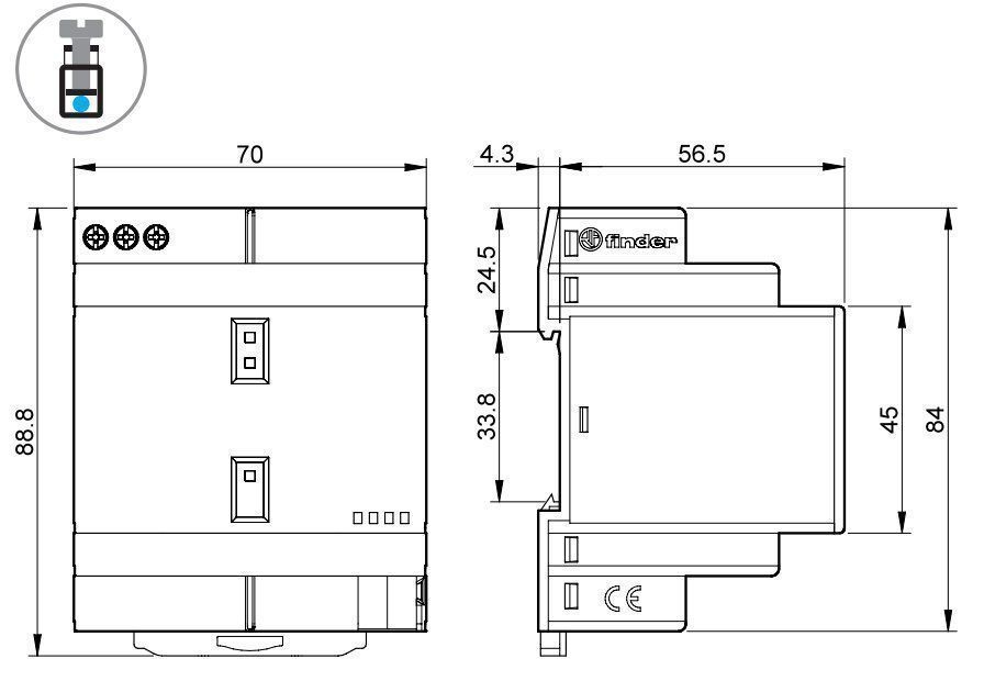 Finder 782K12303000 KNX DIN-Schienen Schaltnetzteil, Eingang 230-240 V AC, Ausgang 30 V DC 640 mA
