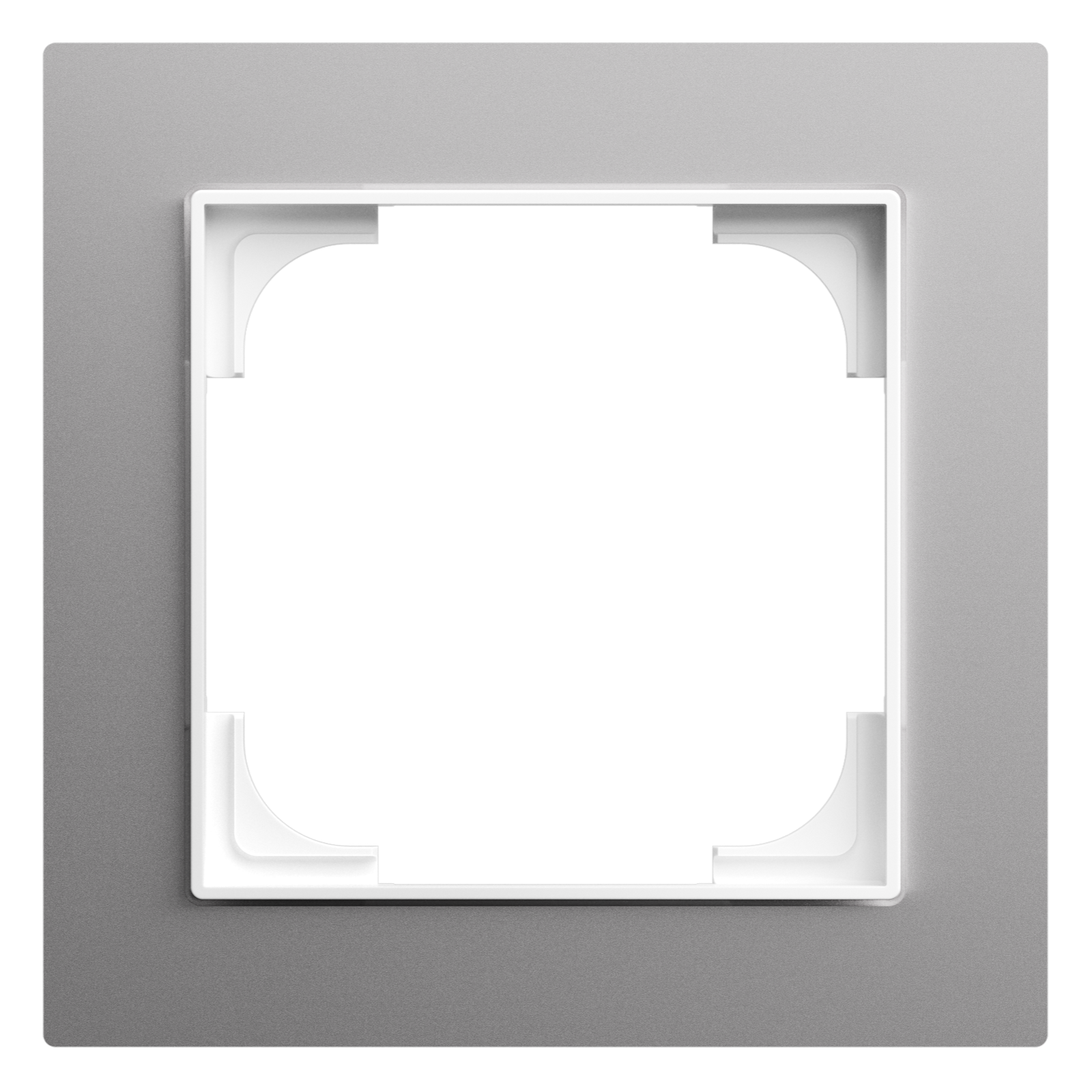 Busch-Jaeger 1721-4073 Abdeckrahmen 1-fach, Busch-art linear, aluminium silber matt