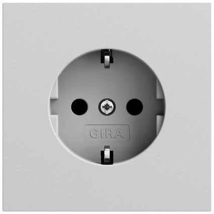 Gira 418076 Schutzkontakt-Steckdose Schraubklemmen, System 70, grau matt (lackiert)