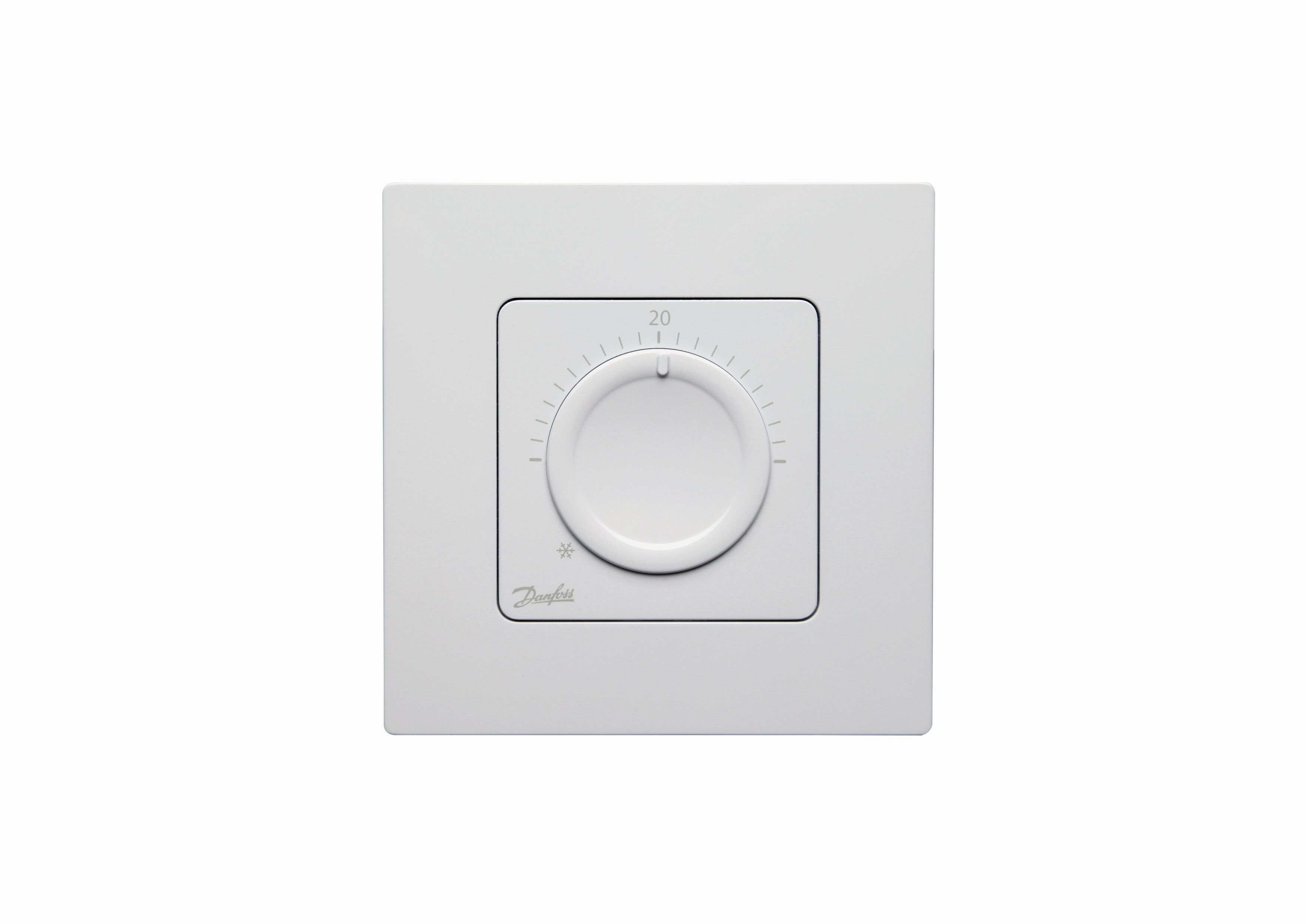 Devi 088U1080 Danfoss Icon, Funk Raumthermostat mit Einstellrad, Aufputz