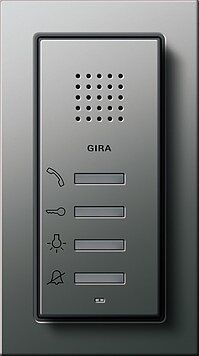 Gira 1250600 Wohnungsstation Aufputz, System 55, Edelstahl