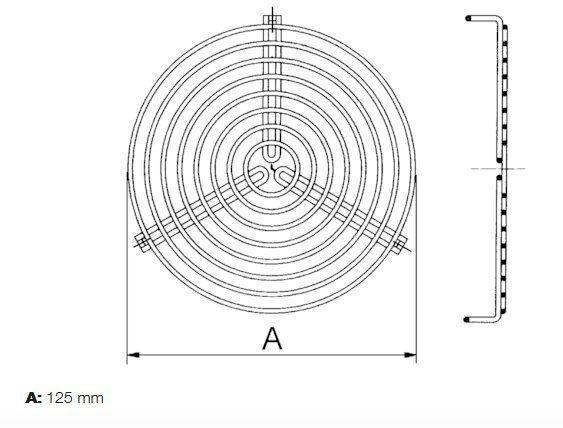 Maico SGR 12 Schutzgitter für Be- und Entlüftung, Metall, DN 125