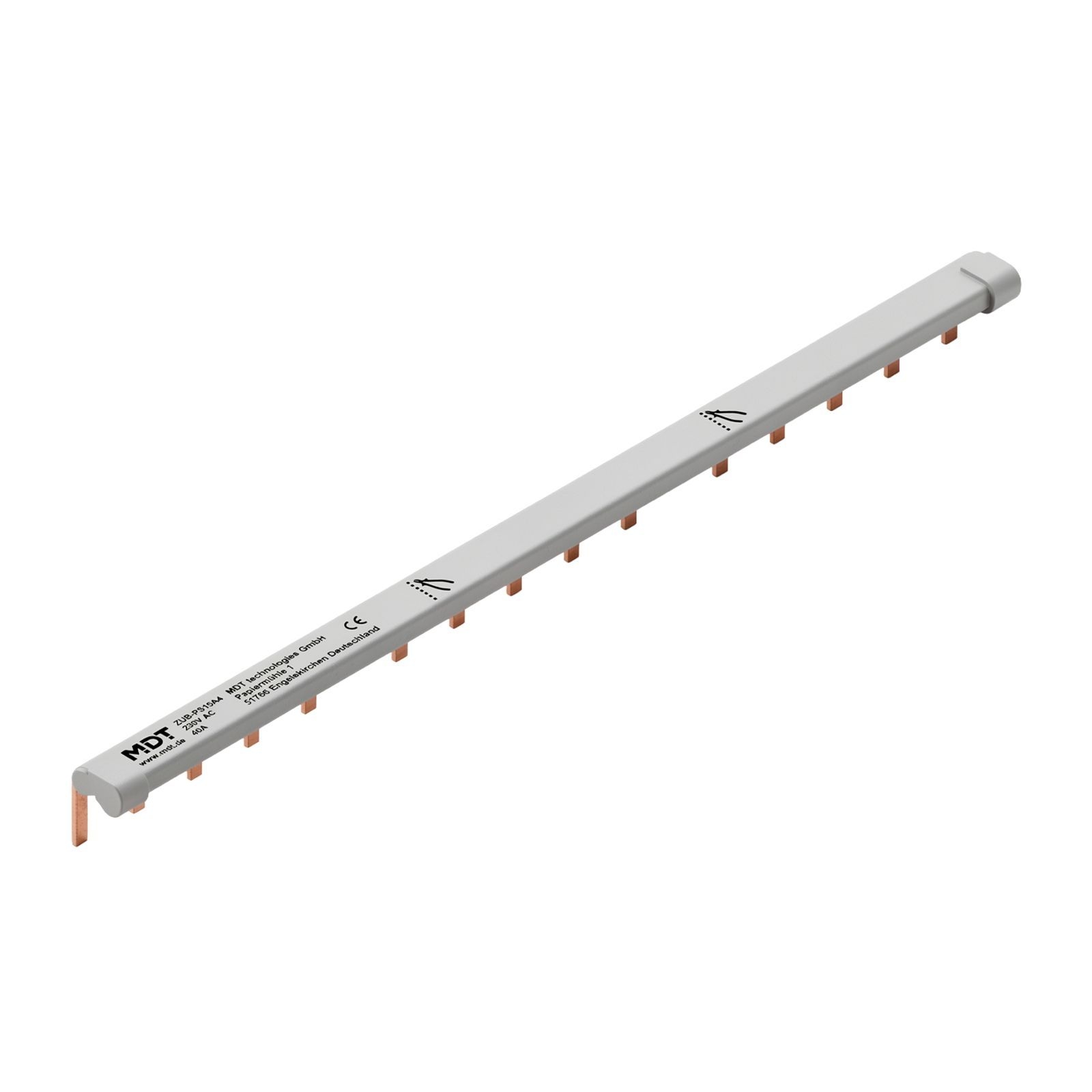 MDT ZUB-PS15A5 MDT Phasenschiene mit 15 Anschlüssen, 6 mm², VPE 10 Stück