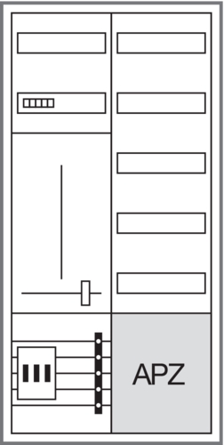 Hager ZB323T15A Zählerschrank 1 ZP 3-Punkt-Befestigung