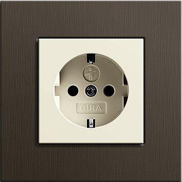 Gira 0211127 Abdeckrahmen 1-fach, Gira Esprit, Aluminium Braun (eloxiert)