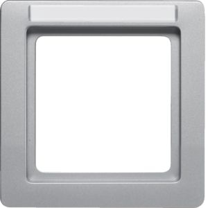 Berker 10116014 Rahmen 1-fach mit Beschriftungsfeld, Q.1, aluminium samt