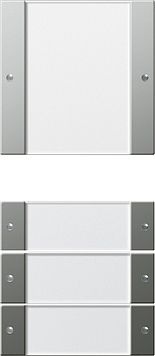 Gira 2134600 Wippenset 4-fach (1+3) mit Beschriftungsfeld, System 55, Klar / edelstahl