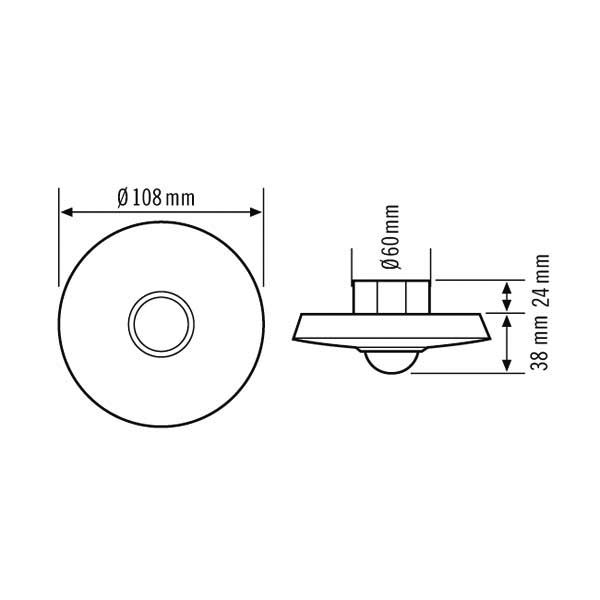 ESYLUX EP10425875 Deckenbewegungsmelder MD-C360i/8 MIC