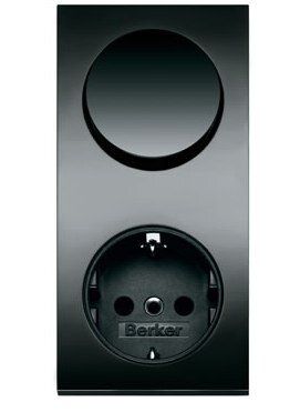 Berker 936562510 Wechselschalter, Integro Flow/Pure, schwarz glänzend