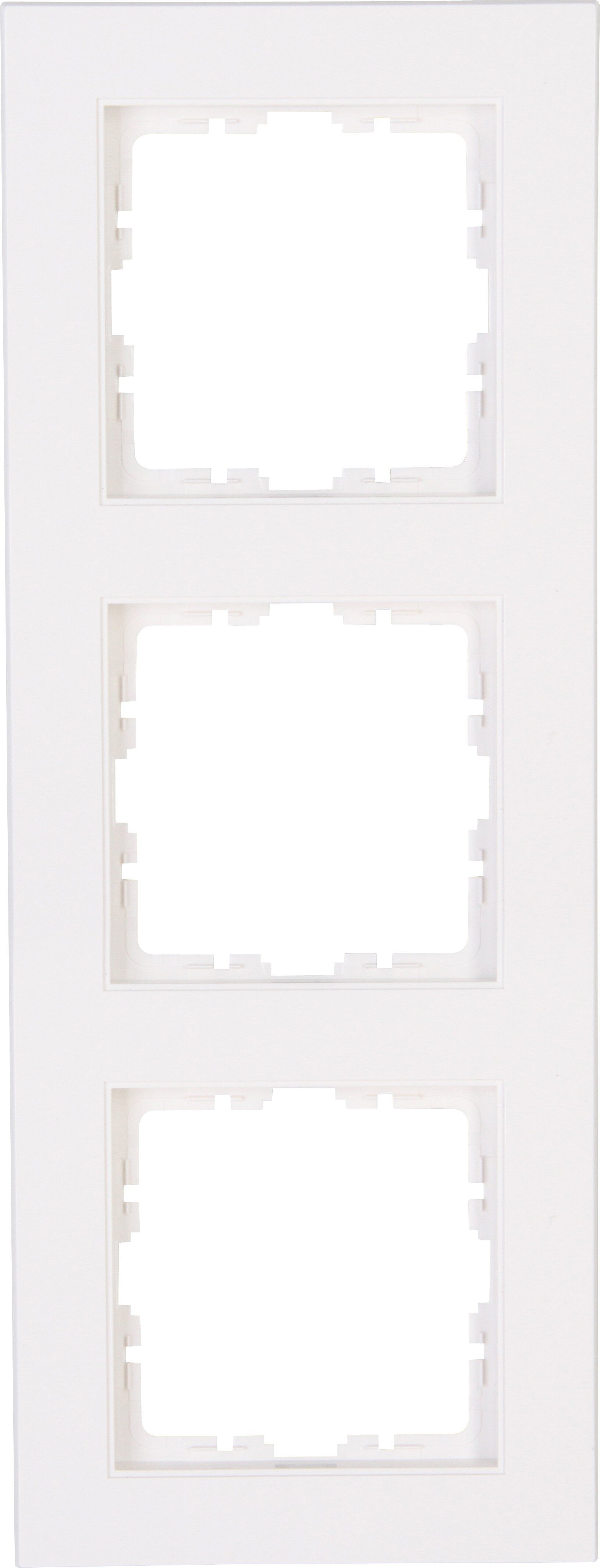 Kopp 407029002 HK07 PURE - Abdeckrahmen 3-fach, Farbe: reinweiß