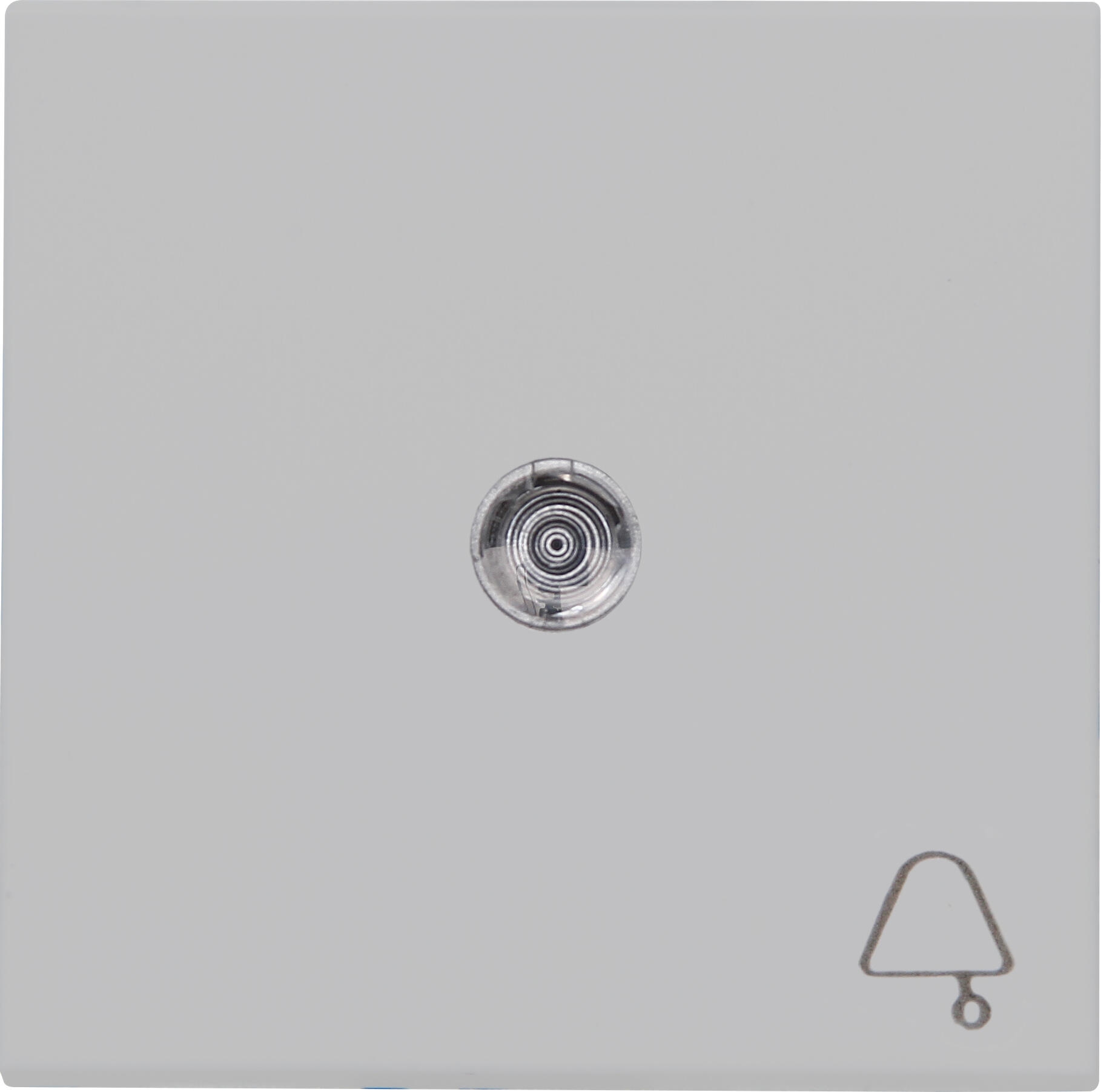 Kopp 490455007 HK07 - Flächenwippe mit Linse und Symbol "Glocke", Farbe: grau matt