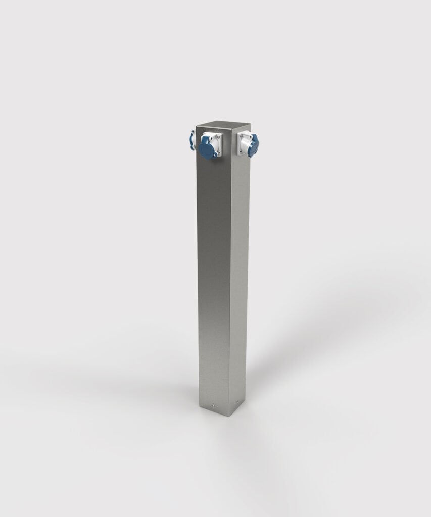 BS ES882-1-6-L-1000 Energiesäule 4x CEE 3/16A, Beleuchtung, eisenglimmer (DB701)