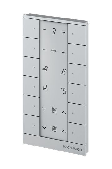 Busch-Jaeger SB-F-12.0.11-83 Bedienelement 12-fach, aluminium silber matt, Busch-Tenton