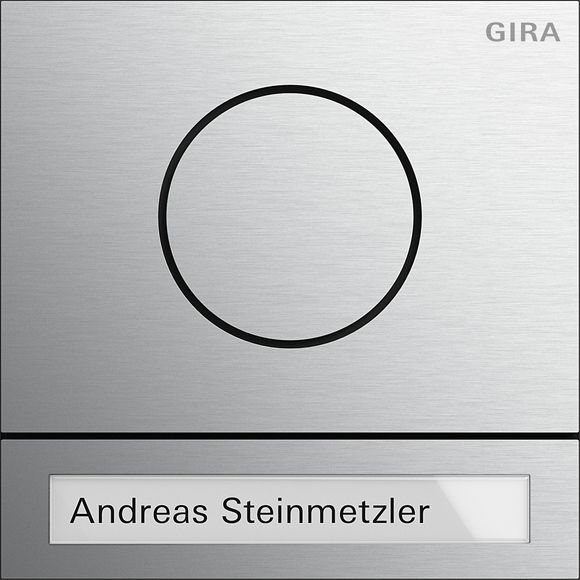 Gira 5565916 Türstationsmodul, 1 Ruftaste, System 106, Aluminium eloxiert