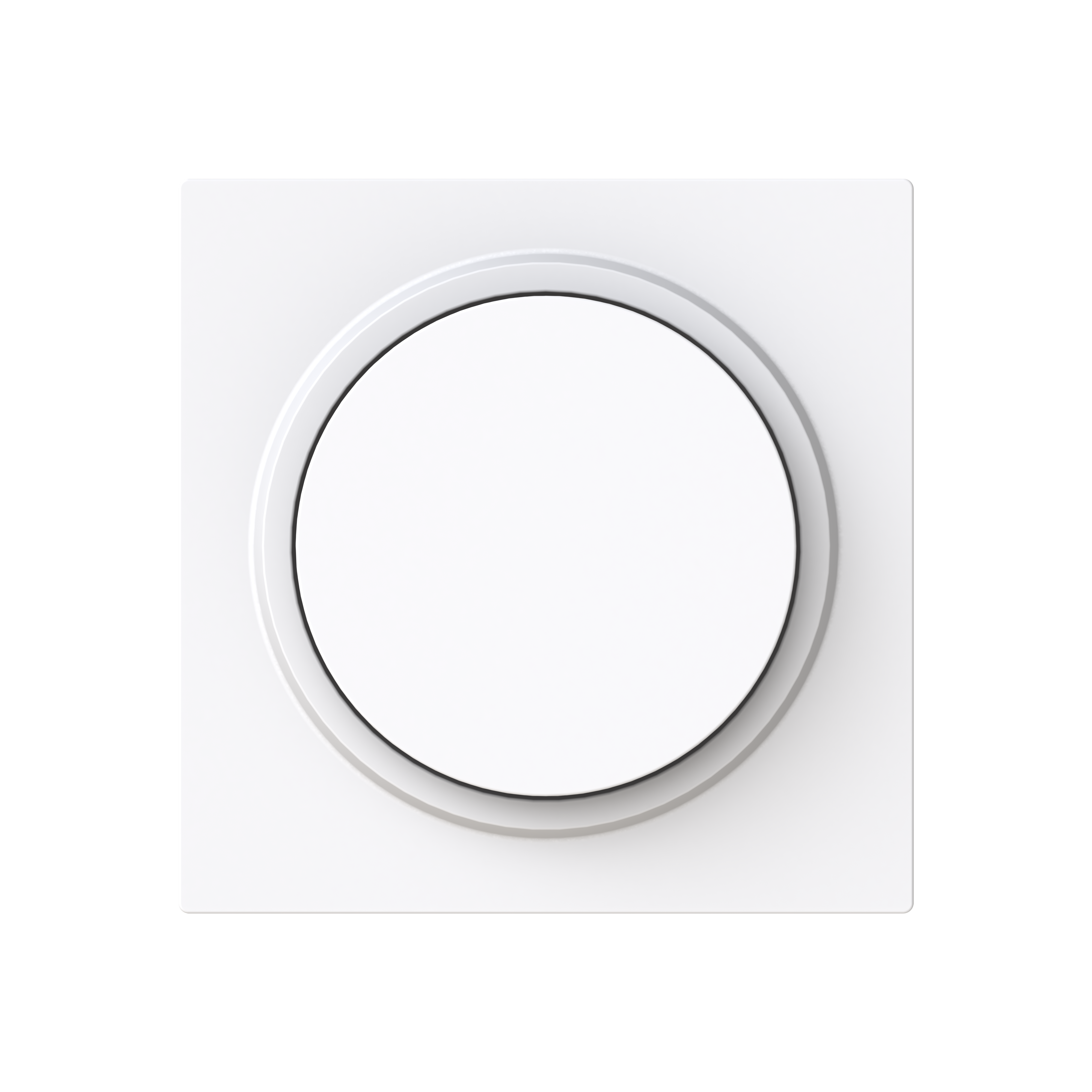 Busch-Jaeger 6540-44G-102 Zentralscheibe für Drehdimmer mit transparentem Leuchtring, studioweiß glänzend, Busch-art linear
