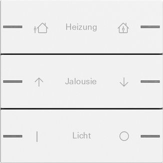 Gira 576327 Wippenset 3-fach individuell Tastsensor 4.55, Reinweiß matt