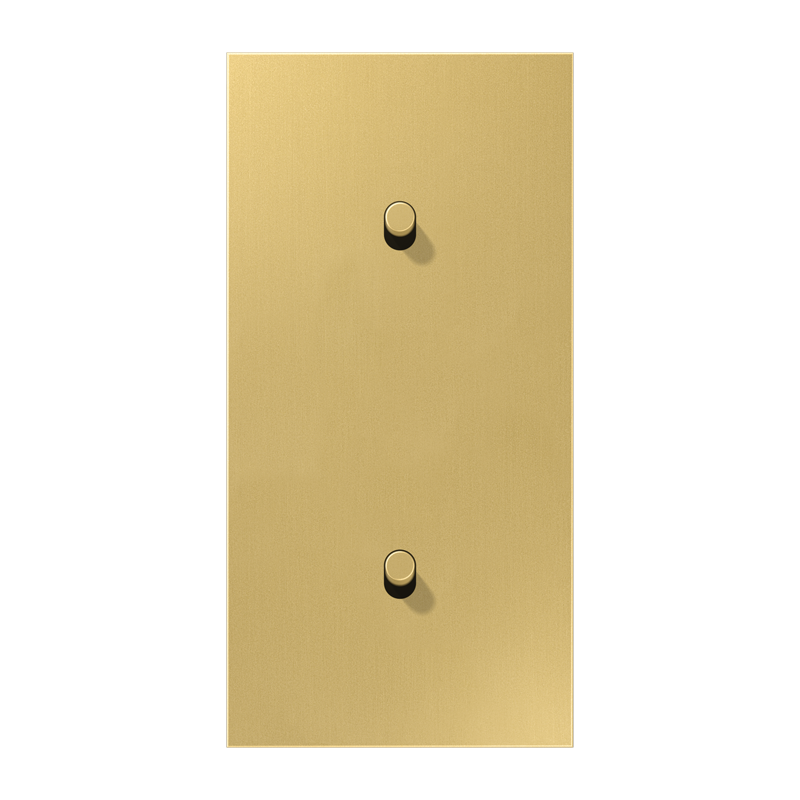 Jung ME12-20CR25 Abdeckung mit Kipphebel "Zylinder", 2 x 1 Kipphebel, senkrecht, Serie LS 1912, Messing classic