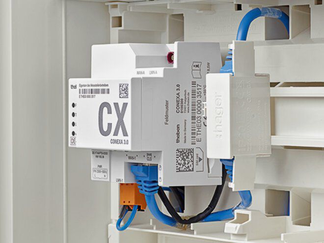 Hager ZZ45WAN2PP RJ45-Buchse in Patch/Patch Ausführung 180° für WAN-Anwendung, IP20, CAT 6A