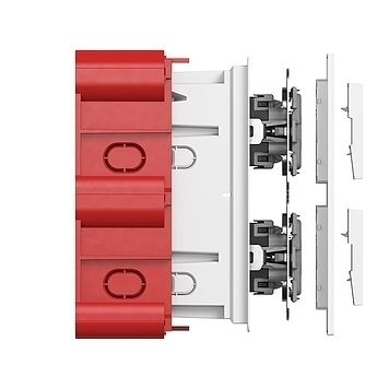 Gira 1002335 Abdeckrahmen 2-fach ohne Mittelsteg für flachen Einbau, Gira E2, edelstahl