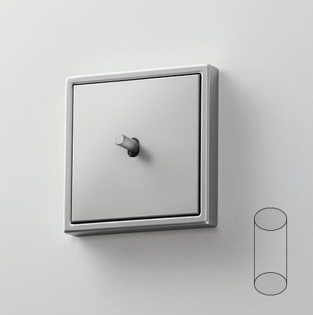 Jung AL12-0R0 Abdeckung mit Kipphebel "Zylinder", 1 Kipphebel, Serie LS 1912, Aluminium