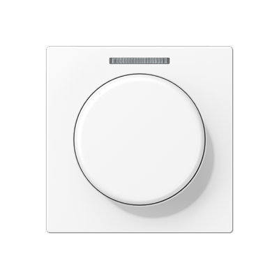 Jung A1540BFKO5WWM Abdeckung mit Lichtleiter für KNX Drehsensor, Duroplast lackiert, Serie A, schneeweiß matt
