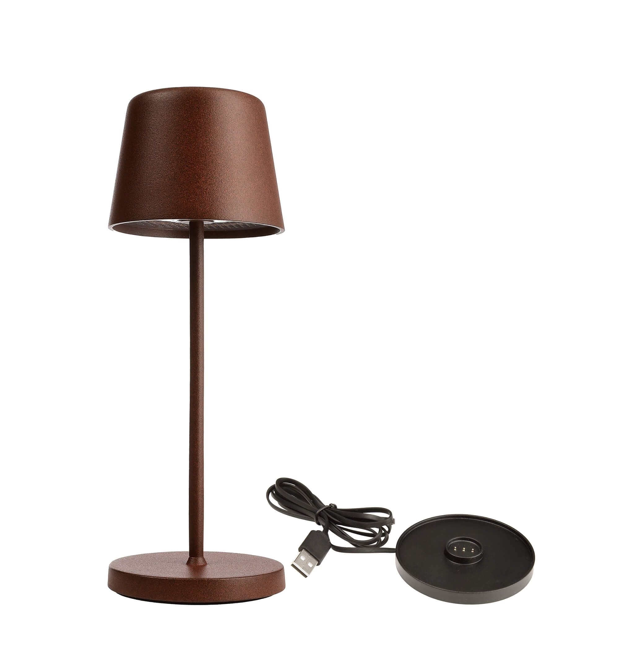 Deko-Light 620206 Akkuleuchte, Set Canis Mini + Ladesockel, 3.7 V/DC, IP 65, rost