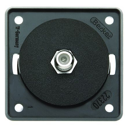 Berker 9451905 Antennen-Verbinderdose SAT, Integro Modul-Einsätze, schwarz matt