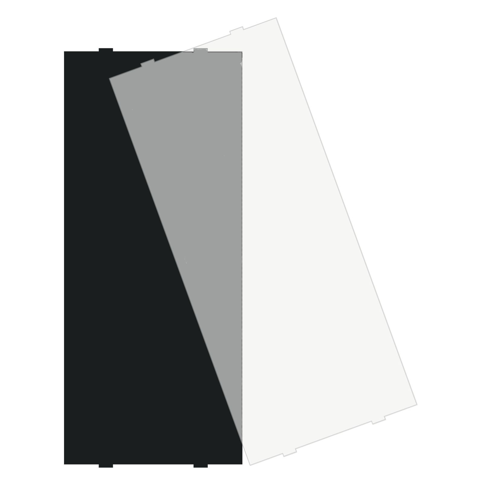MDT ZSFA5500S MDT Schriftfeldabdeckung für Taster BE-TA550x.x2, Schwarz