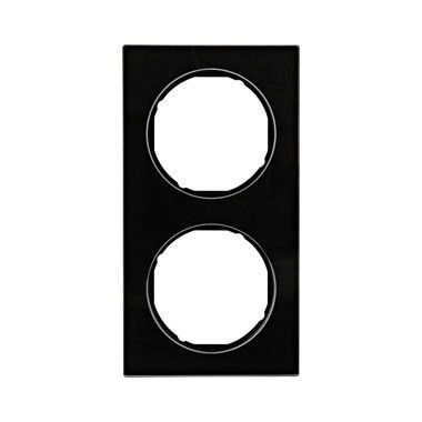 Berker 10122216 Rahmen 2-fach, R.3, Glas schwarz