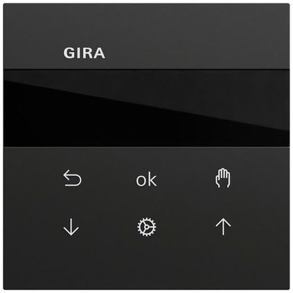 Gira 536674 System 3000 Jalousie- und Schaltuhr Display, System 70, schwarz matt (lackiert)