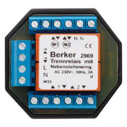Berker 2969 RolloTec Trennrelais Hauselektronik, grau