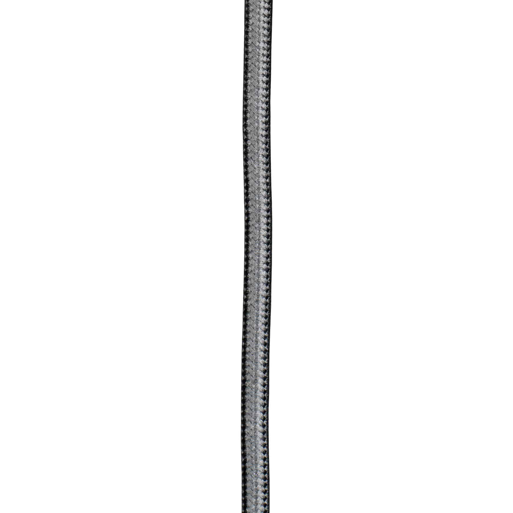 BAILEY 140312 Textilkabel 2x0,75mm², Länge 3m, silber metallic