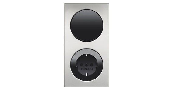 Berker 10112284 Rahmen 1-fach, R.3 Alu/schwarz