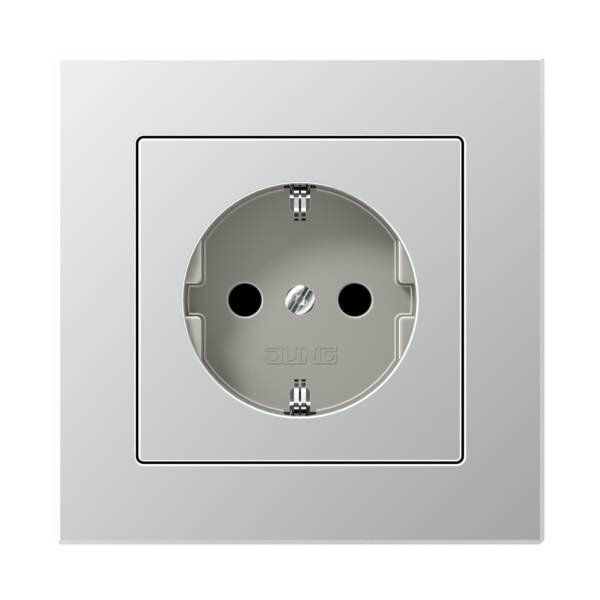 Jung AC581AL Rahmen 1-fach, senkrechte und waagerechte Montage, Duroplast lackiert, A CREATION, aluminium