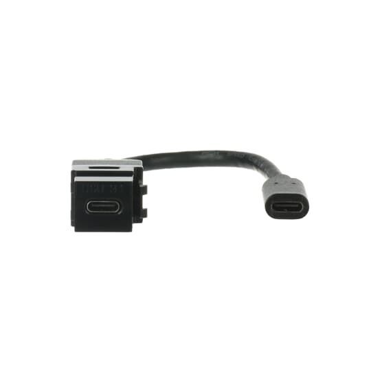 Busch-Jaeger 0229/13 Kabelpeitsche USB-Keystone, schwarz