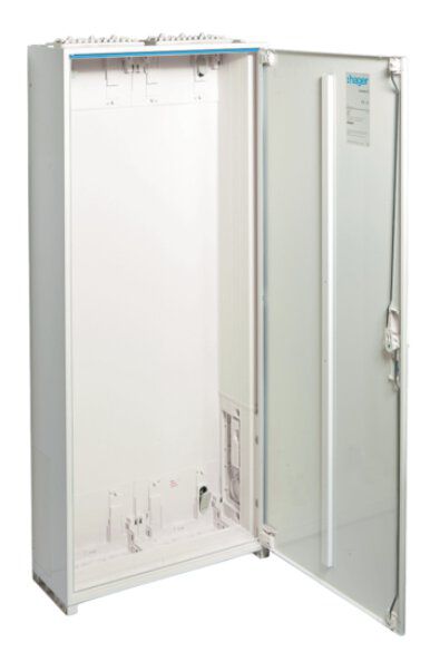 Hager ZB42S, univers Z Leerschrank m. Tür IP44, H=1250mm, 2 Felder