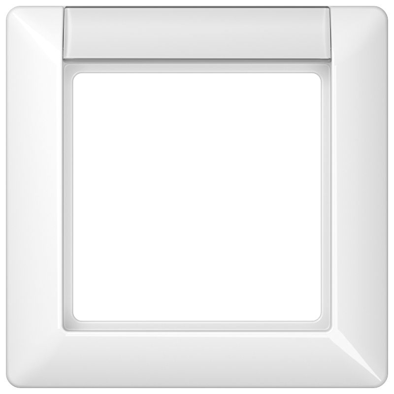 Jung SPAS581NAWW Rahmen 1-fach, mit Schriftfeld, senkrechte Montage, Duroplast antimikrobiell, AS 500, alpinweiß
