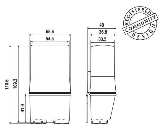 Finder 104282300000 Dämmerungsschalter für Außenmontage, IP 54, 1 bis 80 Lux, 2 Schließer, 16 A, für 230 V AC