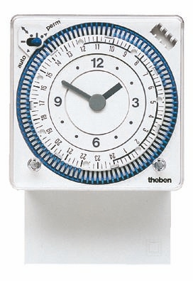 Theben 1690801 SYN 169 s Zeitschaltuhr mit Stecksockel 24 Std. Segmente, 3 TE