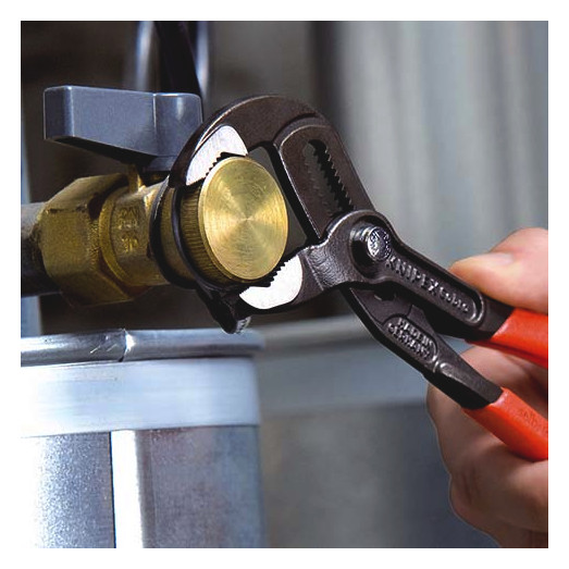 KNIPEX 8701180 Cobra® Hightech-Wasserpumpenzange, 180mm, Feinverstellung mit Druckknopf, Klemmschutz