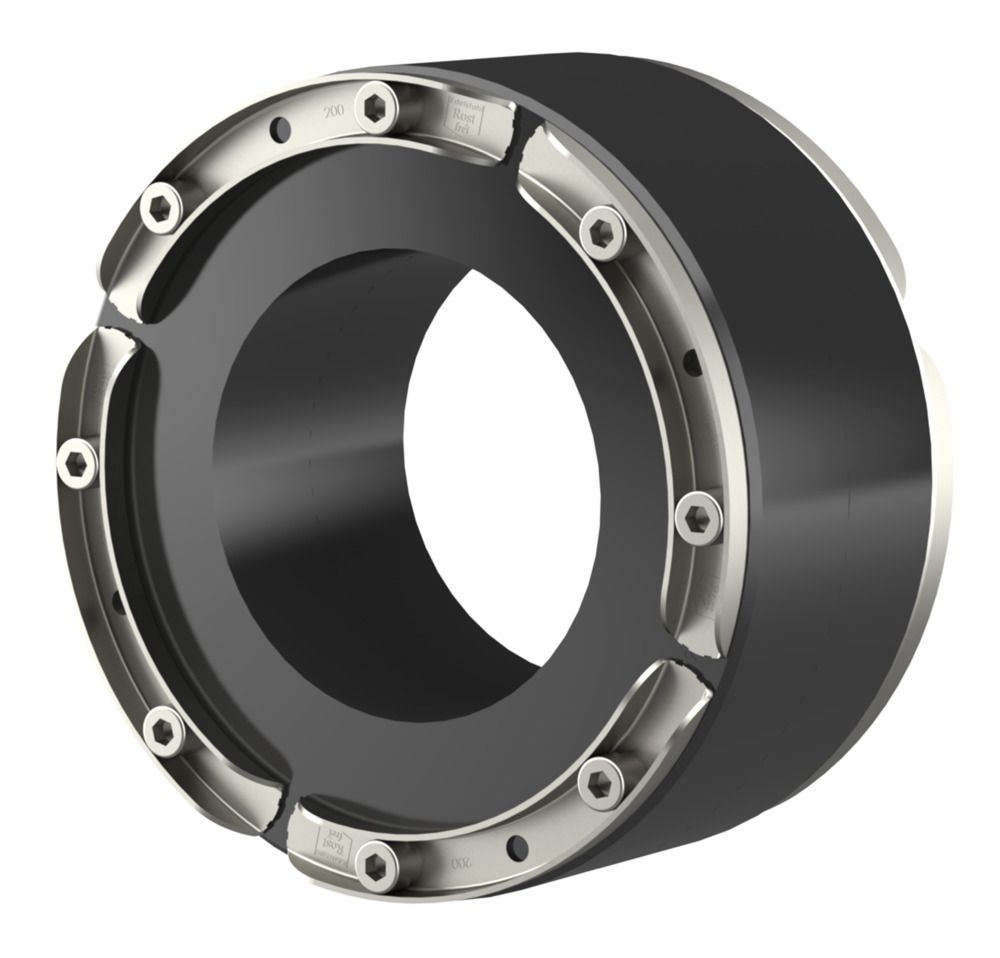 Hauff 1600100321 Standard-Ringraumdichtung mit U-Profil-Pressplatten für Rohre HSD100 1x32 b80 A2/EPDM55