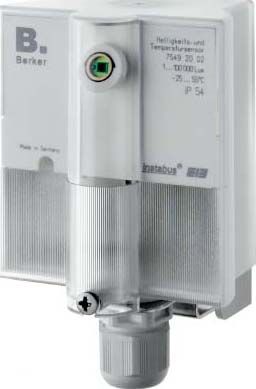 Berker 75492002 Helligkeits- und Temperatursensor Aufputz, KNX, polarweiß